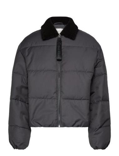 Aviator Puffer Vuorillinen Takki Topattu Takki Grey Calvin Klein Jeans