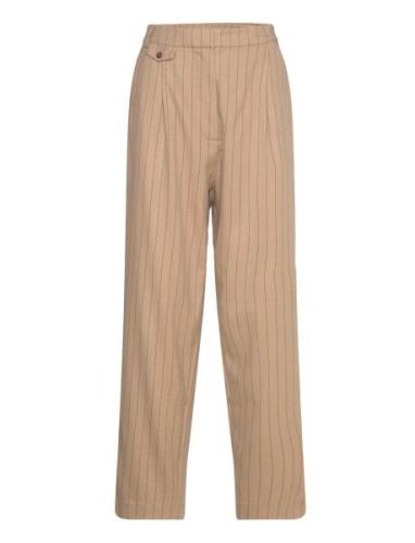 Edie Bottoms Trousers Straight Leg Beige Munthe