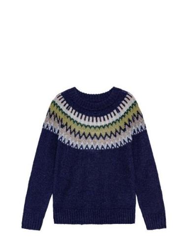 Bae Tops Knitwear Pullovers Navy Molo