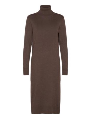 Milasz Roll Neck Long Dress Polvipituinen Mekko Brown Saint Tropez