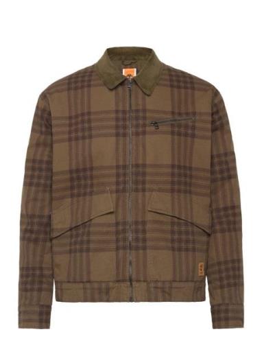 Strafford Printed Jacket Plaid Print Bombertakki Takki Brown Timberlan...