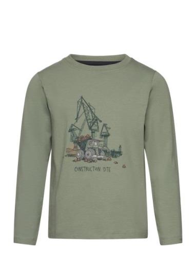 T-Shirt Ls Tops T-shirts Long-sleeved T-shirts Green Minymo