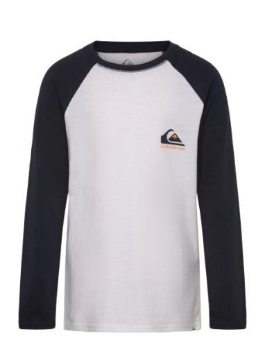 Comp Logo Raglan Ls Yth Tops T-shirts Long-sleeved T-shirts Blue Quiks...