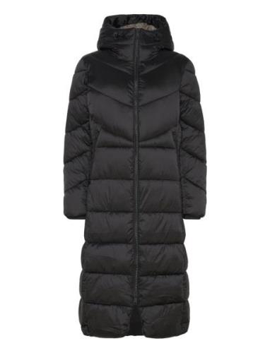 Laura Puffer Jacket Topattu Pitkä Takki Black Jofama