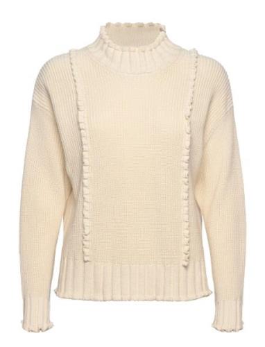 Elyssapw Pu Tops Knitwear Jumpers Cream Part Two