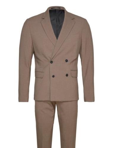 Plain Db Mens Suit Puku Beige Lindbergh