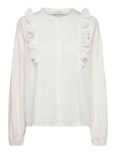 Rwchantel Ls Shirt Tops Blouses Long-sleeved White Rosemunde