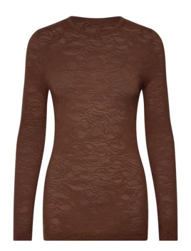 Rodebjer Henna Tops T-shirts & Tops Long-sleeved Brown RODEBJER