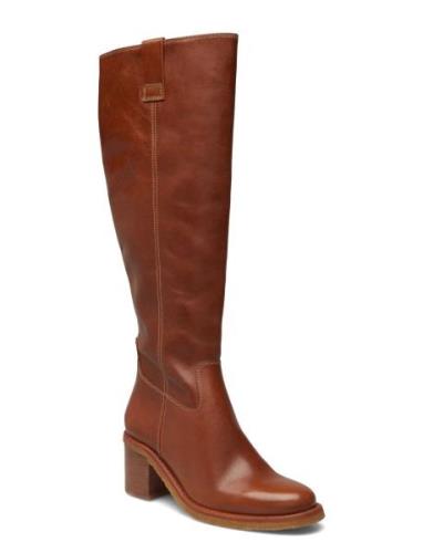 Long Boots Korkeavartiset Saapikkaat Brown Billi Bi