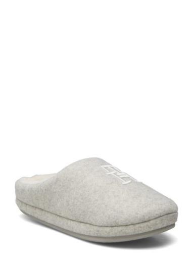 Th Embroidered Basics Slipper Aamutossut Tohvelit Grey Tommy Hilfiger