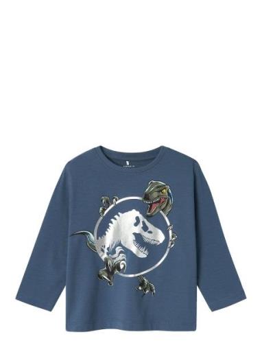 Nmmsurinder Jurassic Ls Nreg Top Sky Tops T-shirts Long-sleeved T-shir...