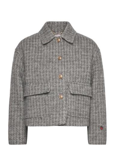 Becky Dogtooth Jacket Villakangastakki Grey BUSNEL