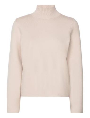 Objreynard Square Sleeve Pullover Noos Tops Knitwear Jumpers Beige Obj...