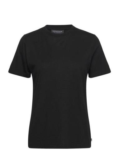 Stephanie Wool Blend Tee Tops T-shirts & Tops Short-sleeved Black Lexi...