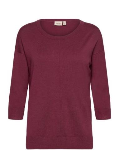 Frbesmock 2 Pullover - Tops Knitwear Jumpers Burgundy Fransa