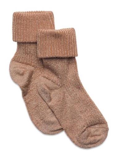 Ida Glitter Socks Sukat Brown Mp Denmark