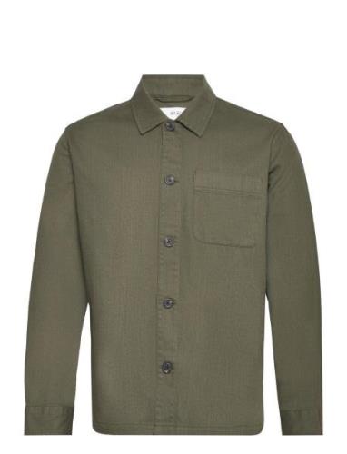 Slhmark Twill Overshirt W Tops Overshirts Khaki Green Selected Homme