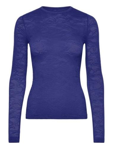 Rodebjer Henna Tops T-shirts & Tops Long-sleeved Blue RODEBJER