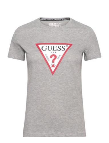 Ss Cn Original Tee Tops T-shirts & Tops Short-sleeved Grey GUESS Jeans