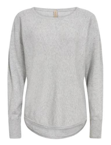 Sc-Dollie Tops Knitwear Jumpers Grey Soyaconcept