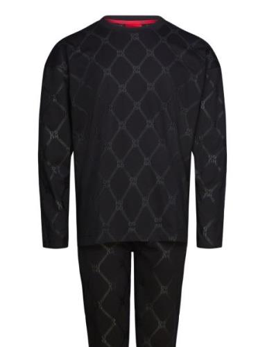 Chain Monogram Lset Pyjama Black HUGO