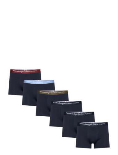 6-Pack Underwear - Gots/Vegan Bokserit Navy Knowledge Cotton Apparel