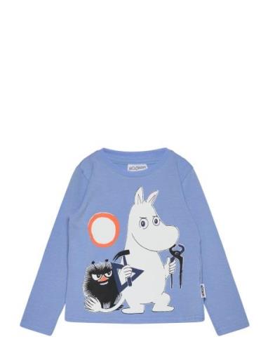 Mumin Och Stinky Tops T-shirts Long-sleeved T-shirts Blue Martinex