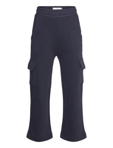 Cotton Cargo Trousers Bottoms Trousers Navy Mango