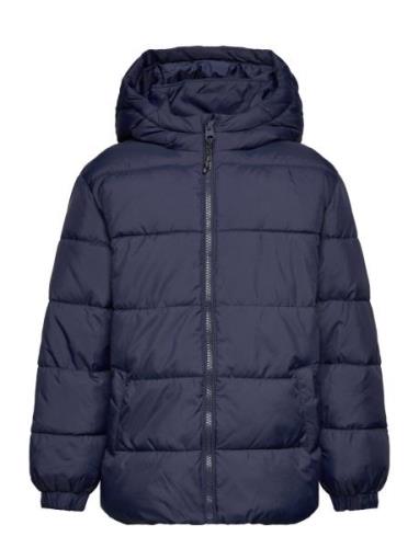 Hood Quilted Coat Toppatakki Navy Mango