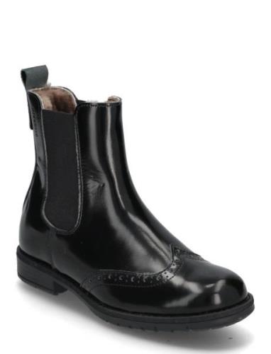 Bisgaard Mai Lamb Bootsit Nauhalliset Saapikkaat Black Bisgaard