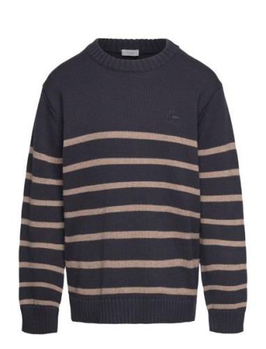 Hcpelle - Jumper Tops Knitwear Pullovers Navy Hust & Claire