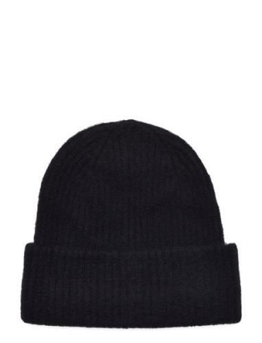 Slfmaline Lano Knit Beanie Noos Accessories Headwear Beanies Black Sel...