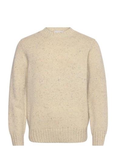 Gary Fleck Wool Roundneck Tops Knitwear Round Necks Cream Les Deux