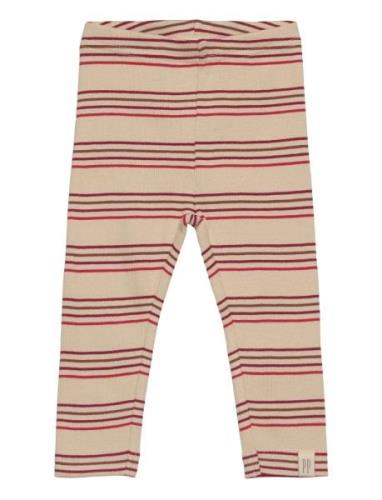 Legging Modal Multi Striped Bottoms Leggings Red Petit Piao