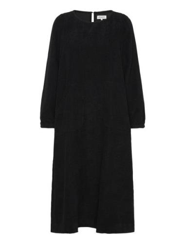 Lucasll Midi Dress Ls Polvipituinen Mekko Black Lollys Laundry