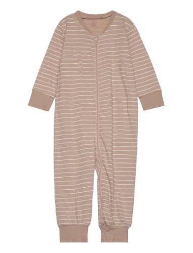 Pyjamas Striped Pyjama Sie Jumpsuit Haalari Beige Lindex