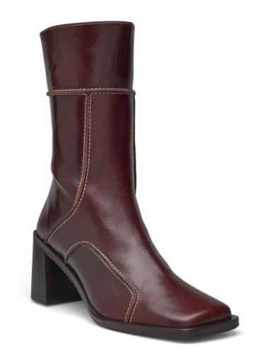 Booties Shoes Boots Ankle Boots Ankle Boots With Heel Burgundy Billi B...