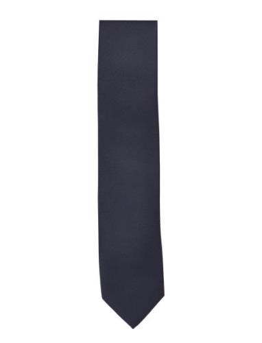 Polyester Tie 7 Cm Solmio Kravatti Navy Lindbergh Black