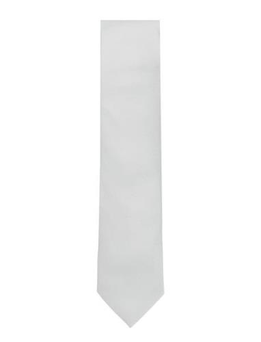 Polyester Tie 7 Cm Solmio Kravatti White Lindbergh Black