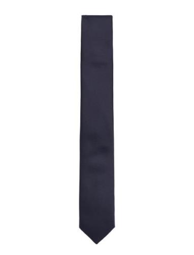 Polyester Tie 5 Cm Solmio Kravatti Navy Lindbergh Black