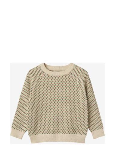 Alon Multi Pullover Tops Knitwear Pullovers Cream Fliink