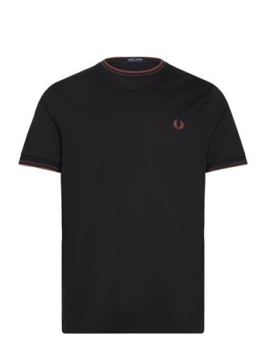 Twin Tipped T-Shirt Designers T-shirts Short-sleeved Black Fred Perry