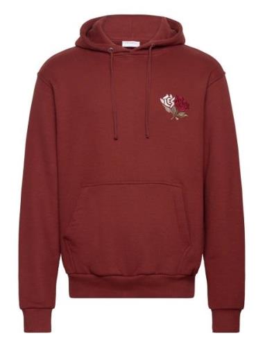 Felipe Hoodie Tops Sweat-shirts & Hoodies Hoodies Burgundy Les Deux