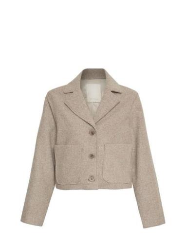 Mschbo Josia Short Jacket Villakangastakki Beige MSCH Copenhagen