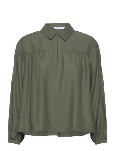 Srsydney Blouse Tops Blouses Long-sleeved Green Soft Rebels