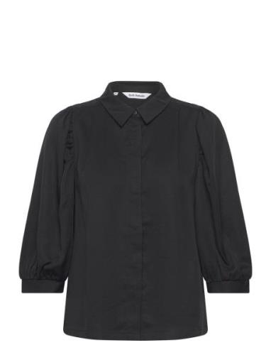 Srnatalie Shirt Tops Shirts Long-sleeved Black Soft Rebels