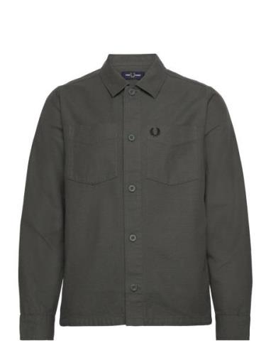 Canvas Overshirt Tops Overshirts Grey Fred Perry