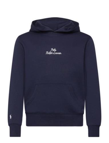 Logo Double-Knit Hoodie Tops Sweat-shirts & Hoodies Hoodies Navy Ralph...