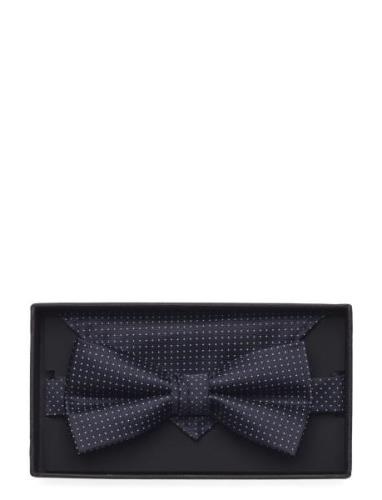 Polyester Bow Tie With Dots Rusetti Navy Lindbergh Black