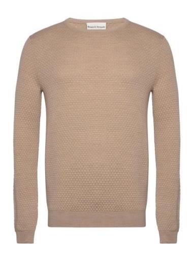 Bs Irving Regular Fit Knitwear Tops Knitwear Round Necks Beige Bruun &...